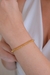 Pulseira Malha Texturizada Banho de Ouro 18k