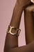 Pulseira Bracelete Max Vazado Liso Banho De Ouro 18k