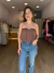 Body sem alças de malha - loja online
