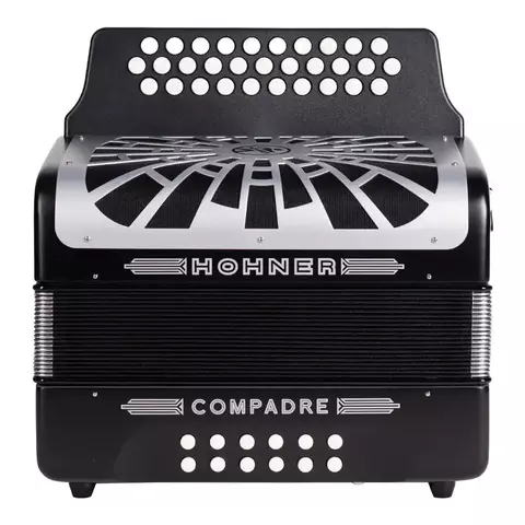 ACORDEON DIATONICO HOHNER''COMPADRE''SOL-DO-FA, 31 BOTONES Y 12 BAJOS, NEGRO CON FUNDA(ANTES A4822S)