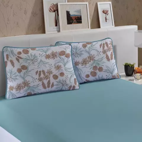 Jogo de Cama King 3pçs Malha 100% Algodão Europa