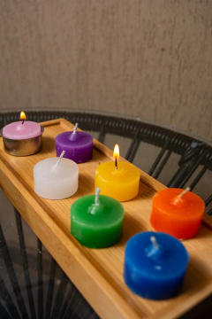 Velas de paráfina de noche en internet