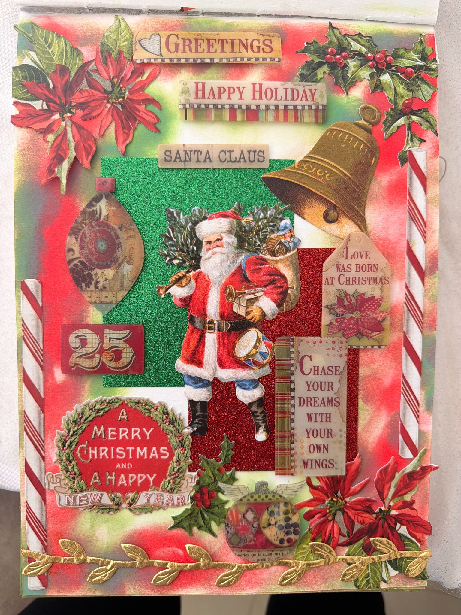 Collage navideño con Papá Noel — trabajo de Jime