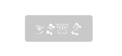 Stencil eQ "Bellas Mariposas" 4.5x17cm - comprar online