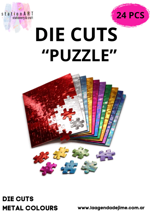 Troqueles - DIE CUTS “ROMPECABEZAS” colores METAL (Elija el color deseado)