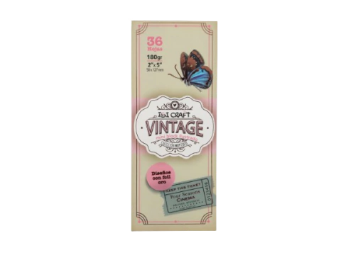 Papeles ilustrados IBICRAFT "VINTAGE" 5x13 cm mini Block - comprar online
