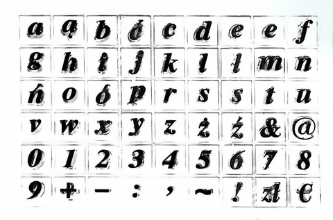 Sello de Silicona "ABC en CURSIVA Y NUMEROS " 16x11cm - comprar online