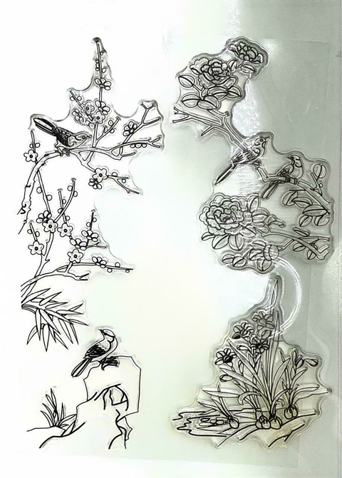 Sello de Silicona "BOSQUE SILVESTRE" 16x11cm - comprar online