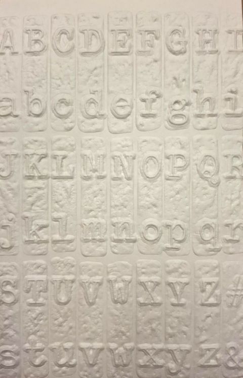 Papel Texturado 3D Secante “ABECEDARIO” 10x15cm - comprar online
