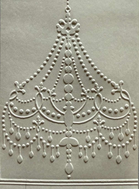 Papel Texturado 3D Secante “CHANDELIER” 10x15cm - comprar online