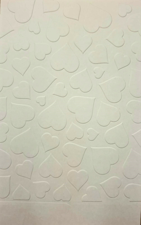 Papel Texturado 3D Secante “CORAZONES” 10x15cm - comprar online