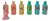 Mini Resaltadores Botellitas Colores Pastel Kawaii Set x 6 unidades en internet