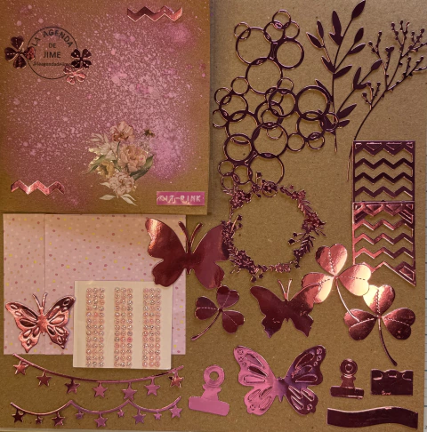KIT Scrapbooking TROQUELES METALIZADOS (Elegir color) - comprar online