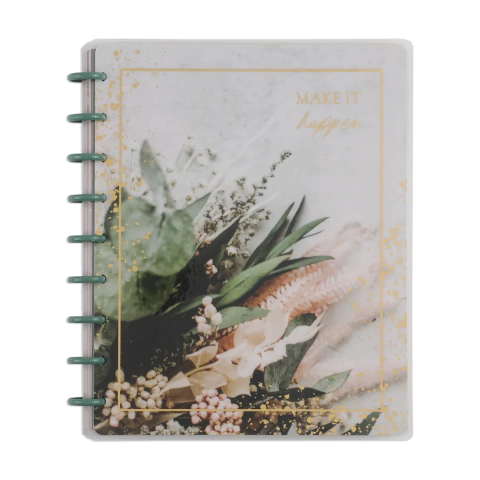 Cuaderno Inteligente Happy Planner "FLORALES" 60 hojas 3 divisiones 18x24cm