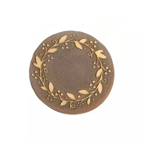 Sello de Goma "HOJAS 2" 6 x 6 cm Alto Relieve - comprar online