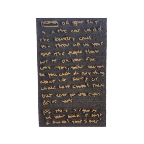 Sello de Goma "ESCRITURA 2" 10 x 6 cm Alto Relieve - comprar online