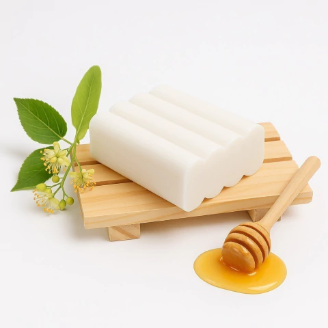 Jabon Artesanal Acanalado Biodegradable "TILO y MIEL" - comprar online