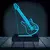 Luminária 3D Acrílico Guitarra Led 16 Cores Instrumento