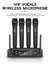 MICROFONE SEM FIO UHF COM 4 BASTÕES - comprar online