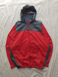 Campera rompeviento Columbia Sportswear Company roja y gris