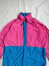 Campera Rompeviento Fucsia y Azul