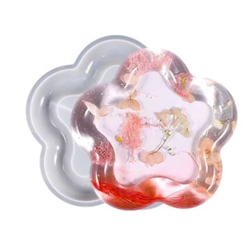 Molde Silicona Bandeja Flor Con Borde - comprar online