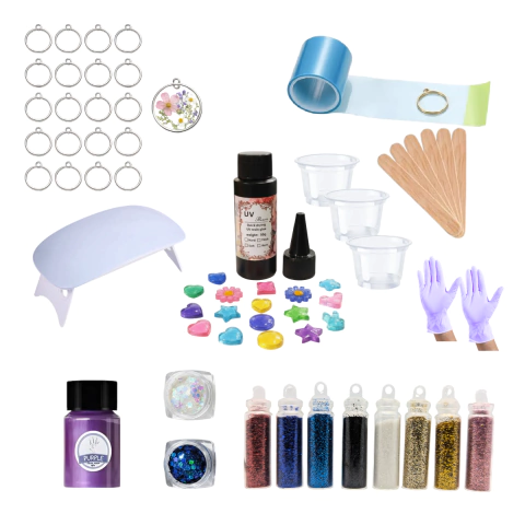 Kit Resina uv 50g + 20 Dijes Marcos Bisel