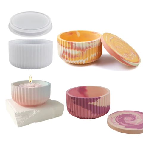 Molde Silicona bowl Rayado