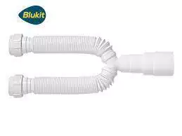 Sifão Sanfonado Blukit Branco Duplo