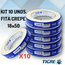 Fita Crepe Tigre 18mm x 50m (KIT C/ 10)