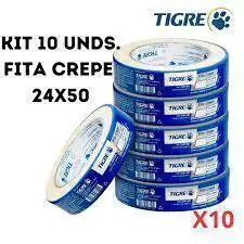 Fita Crepe Tigre Tigre 24mm x 50m (KIT COM 10)