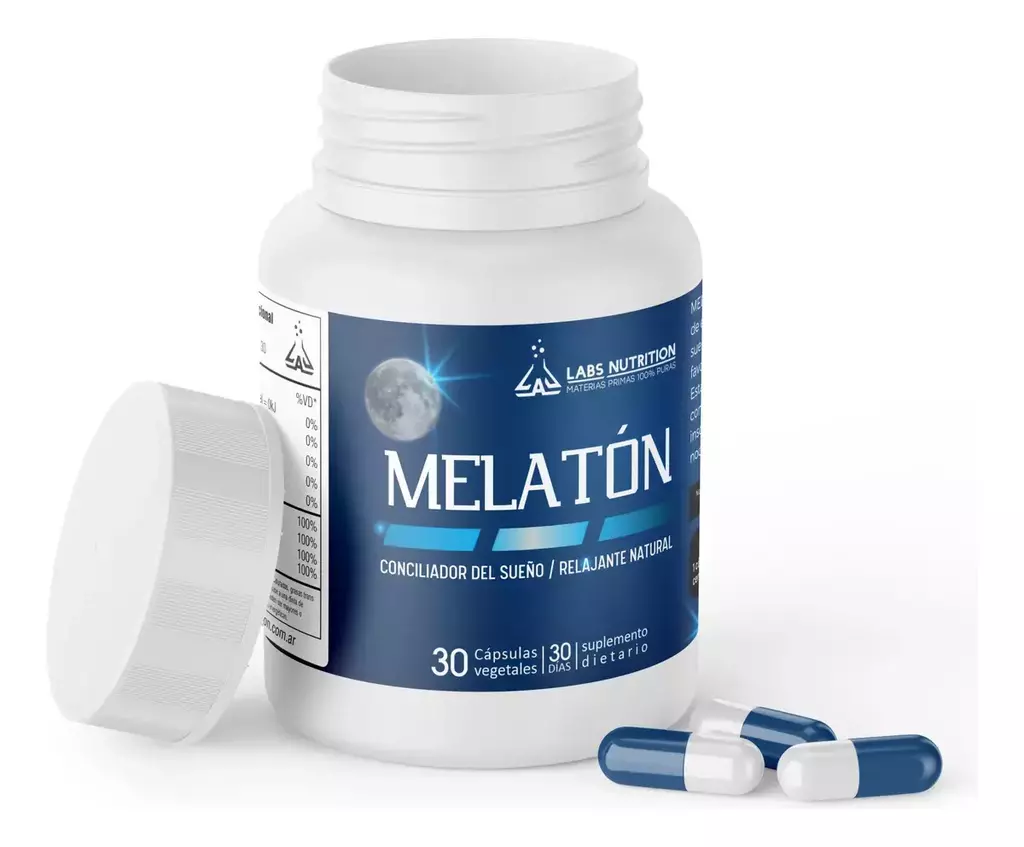 Melaton 500mg - Conciliador De Sueño, Relajante (30 Caps)