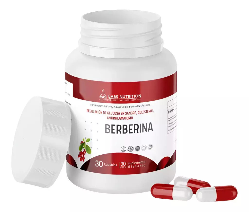 Berberina Labs Nutrition - Glucosa, Colesterol (30 Capsulas)