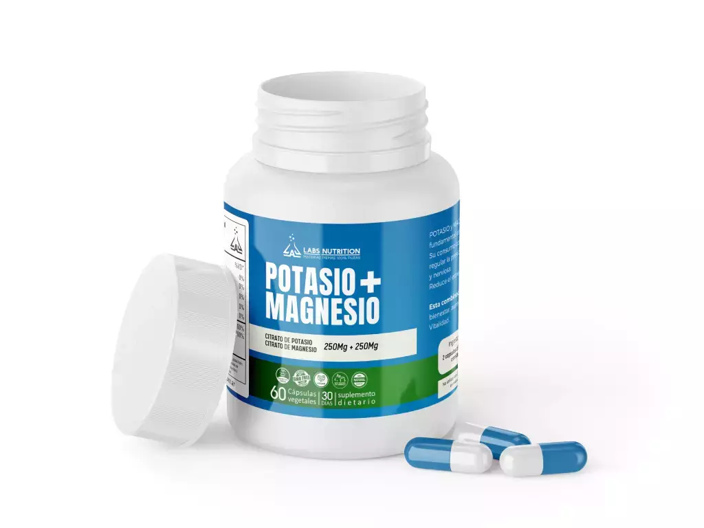 Potasio + Magnesio 500 mg - (60 capsulas)
