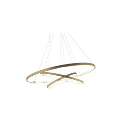 Lámpara Colgante Led Moderna Circ3 30/40/60 Anillo Dorado - comprar online