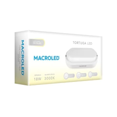 Tortuga Exterior Oval 18w Led Negro Blanco Cálido Frio - Puraluzdeco
