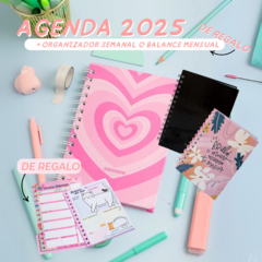 AGENDA 2025 + ORGANIZADOR SEMANAL O MENSUAL DE REGALO