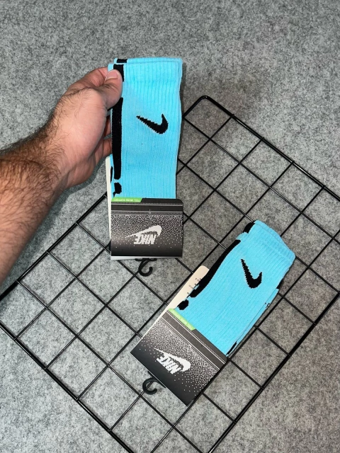MEIA NK SWOOSH BLUE