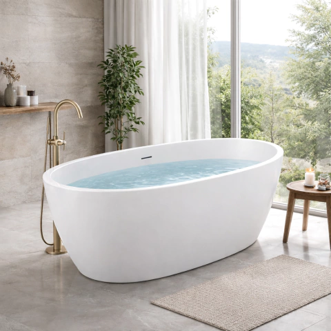 Banheira Freestanding Imersão Viena 170 Branco 1,7m PEX