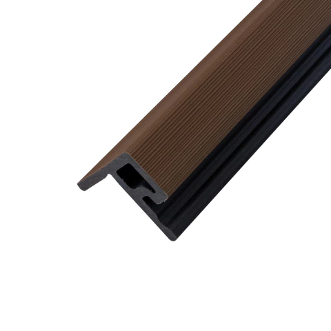 Acabamento Lateral Borda para Painel Ripado WPC Noz 290cm x 5cm x 4,6cm PEX - comprar online