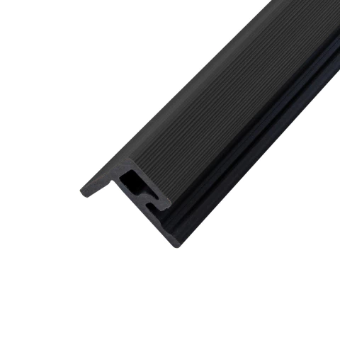 Acabamento Lateral Borda para Painel Ripado WPC Preto 290cm x 5cm x 4,6cm PEX - comprar online