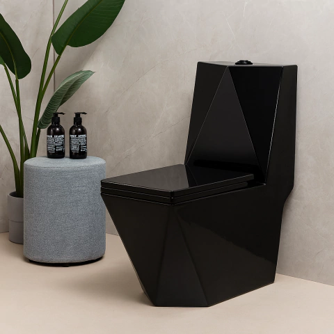 Vaso Sanitário Monobloco Preto PEX Maximus produzido em Cerâmica - comprar online