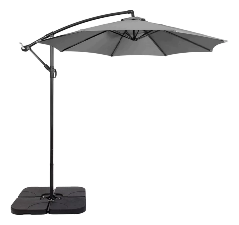 Ombrelone Articulado Guarda Sol De Praia Jardim Lateral 3 Metros Grafite Base 60l PEX - comprar online