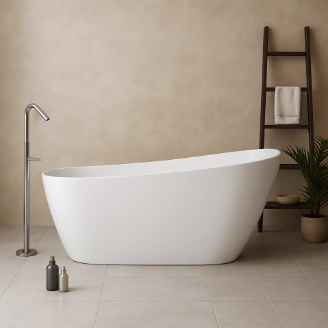 Banheira Freestanding Imersão Barcelona Branco 1,7m PEX - comprar online