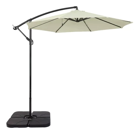 Ombrelone Articulado Guarda Sol De Praia Jardim Lateral 3 Metros Base 60l Cinza PEX - comprar online