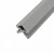 Acabamento Lateral Quina para Painel Ripado WPC Cinza 290 cm × 5 cm × 5 cm PEX