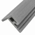 Acabamento Lateral Borda para Painel Ripado WPC Cinza 290 cm × 5,5 cm × 4,6 cm PEX