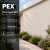 Painel ripado para área externa em WPC Branco Off White 290 × 19,6 × 2,5 cm PEX na internet
