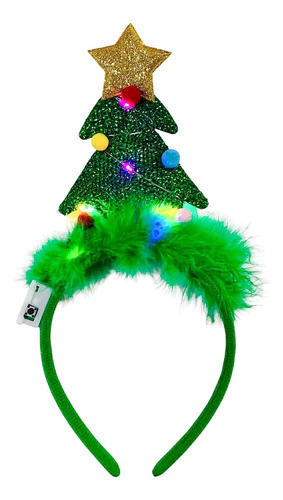 VINCHA NAVIDEÑA ARBOLITO CON LUZ