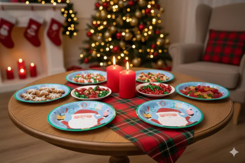 PLATO NAVIDEÑO X 6 UNID - comprar online